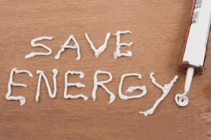 "the words "save energy' in caulk
